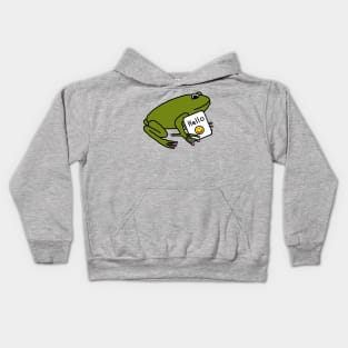 Tree Frog Says Hello Kids Hoodie